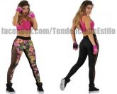 Legging Estampado com Tule