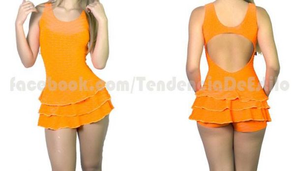 Vestido / Macaquinho Babado Fitness