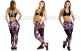 Legging Estampado com Liso e Bolsinho