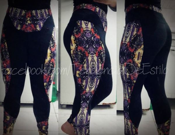 Legging Estampado com Liso